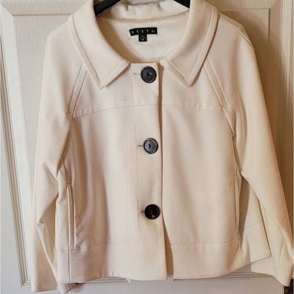 WHITE SINGLE BREASTED JACKET - Picture 2 of 4